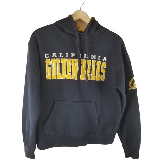 CALIFORNIA Golden Bears Hoodie Womens Medium Cal Navy Blue yellow Sweatshirt - Picture 1 of 9